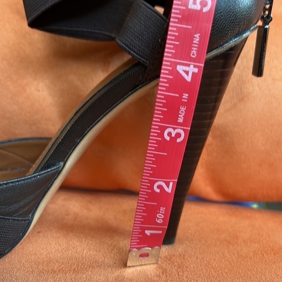 Calvin Klein dark brown leather Peep toe heels - Picture 10 of 12